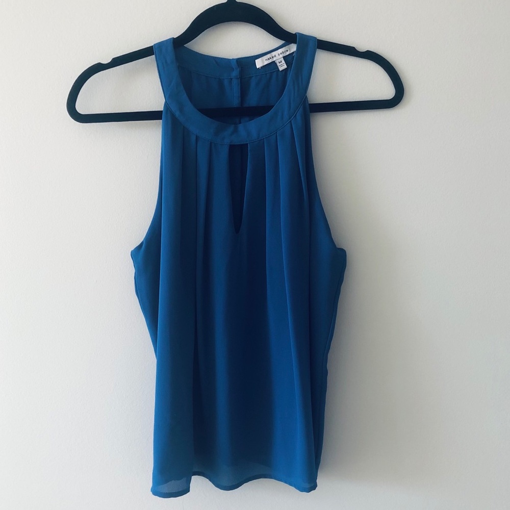 Cobalt Naked Zebra Tank Top